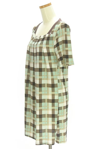 KATHARINE ROSS（キャサリンロス）の古着「チェック柄膝丈ワンピース（ワンピース・チュニック）」大画像３へ