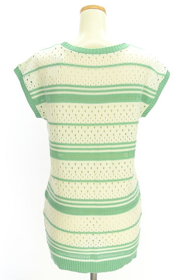 KATHARINE ROSS（キャサリンロス）の古着「ボーダー透かし編みチュニック（ニット）」大画像２へ