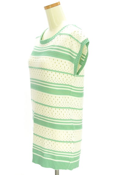 KATHARINE ROSS（キャサリンロス）の古着「ボーダー透かし編みチュニック（ニット）」大画像３へ