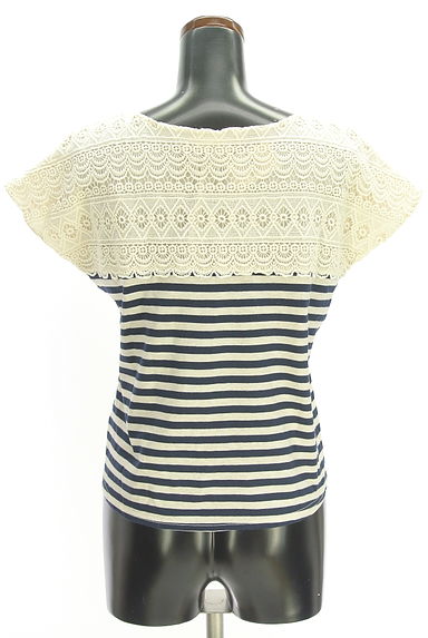 KATHARINE ROSS（キャサリンロス）の古着「レース×ボーダーカットソー（カットソー・プルオーバー）」大画像２へ