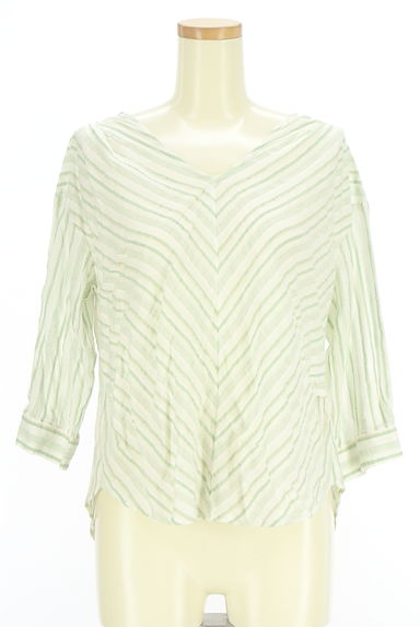 Stola.（ストラ）の古着「七分袖ストライプブラウス（カットソー・プルオーバー）」大画像１へ