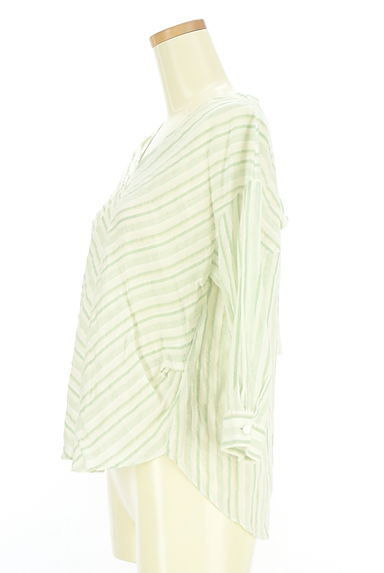 Stola.（ストラ）の古着「七分袖ストライプブラウス（カットソー・プルオーバー）」大画像３へ