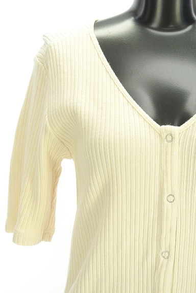 R JUBILEE（アール ジュビリー）の古着「5分袖リブニットカーディガン（カーディガン・ボレロ）」大画像４へ