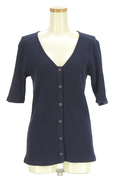 R JUBILEE（アール ジュビリー）の古着「コットンリブニットカーディガン（カーディガン・ボレロ）」大画像１へ