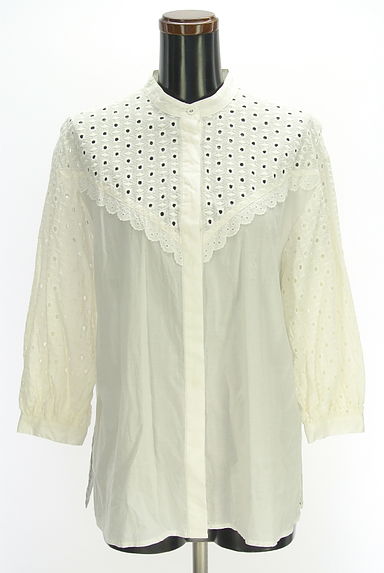 Spick and Span（スピック＆スパン）の古着「7分袖レース切替ブラウス（ブラウス）」大画像１へ