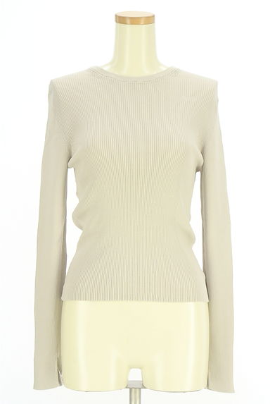 NATURAL BEAUTY BASIC（ナチュラルビューティベーシック）の古着「刺繍レース付け衿リブニットトップス（ニット）」大画像４へ