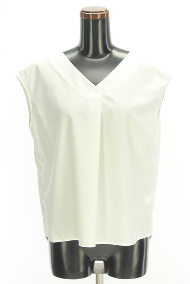 PROPORTION BODY DRESSING（プロポーションボディドレッシング）の古着「ノースリ白ブラウス（カットソー・プルオーバー）」大画像１へ