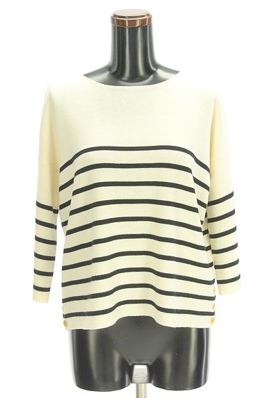 green label relaxing（グリーンレーベル リラクシング）の古着「8分袖パネルボーダーニット（ニット）」大画像１へ