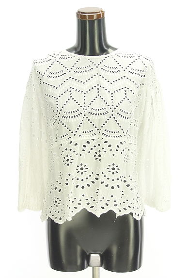 green label relaxing（グリーンレーベル リラクシング）の古着「前後着スカラップレーストップス（カーディガン・ボレロ）」大画像４へ