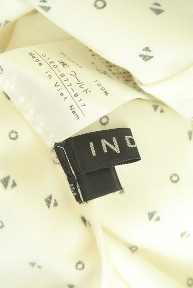 INDIVI（インディヴィ）の古着「タイ風フリル総柄ブラウス（カットソー・プルオーバー）」大画像６へ