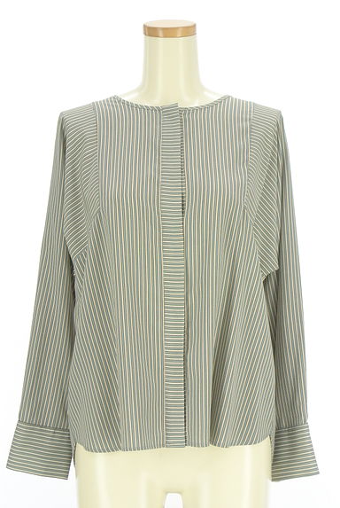 ROSSO（ロッソ）の古着「フリル襟ストライプブラウス（ブラウス）」大画像４へ