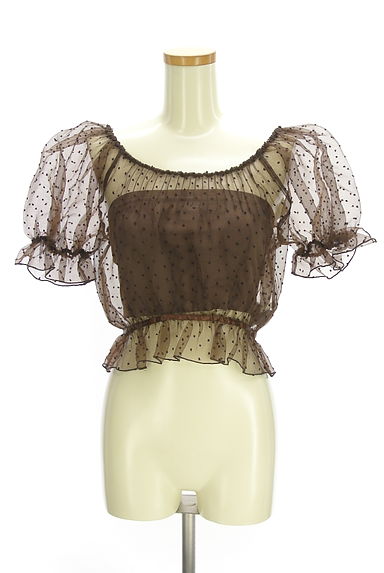 Snidel（スナイデル）の古着「ドットシアーブラウス（カットソー・プルオーバー）」大画像１へ