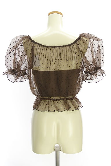 Snidel（スナイデル）の古着「ドットシアーブラウス（カットソー・プルオーバー）」大画像２へ