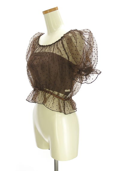 Snidel（スナイデル）の古着「ドットシアーブラウス（カットソー・プルオーバー）」大画像３へ