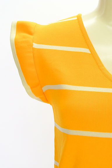 mystic（ミスティック）の古着「肩フリルボーダーニット（ニット）」大画像４へ