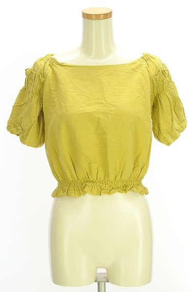 mystic（ミスティック）の古着「シャーリングショートブラウス（カットソー・プルオーバー）」大画像１へ