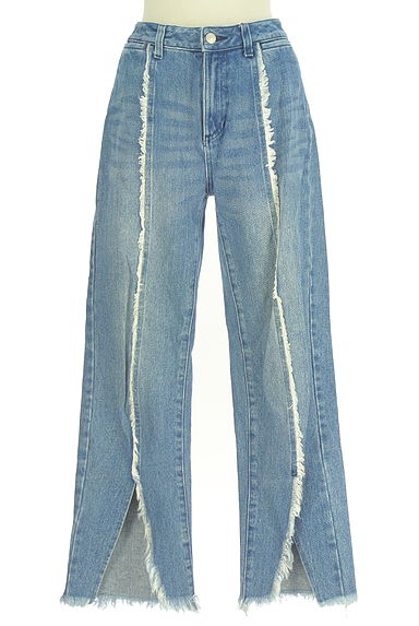 mystic（ミスティック）の古着「フリンジフレアデニム（デニムパンツ）」大画像１へ