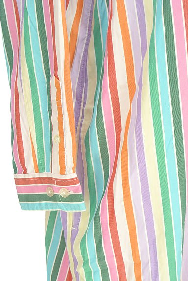 BEAMS Women's（ビームス　ウーマン）の古着「BEAMS BOY マルチストライプシャツワンピ（ワンピース・チュニック）」大画像５へ