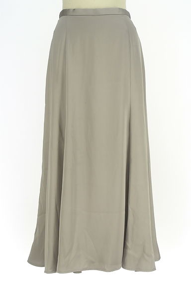 JUSGLITTY（ジャスグリッティー）の古着「サテンロングフレアスカート（ロングスカート・マキシスカート）」大画像１へ