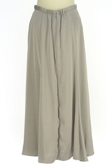 JUSGLITTY（ジャスグリッティー）の古着「サテンロングフレアスカート（ロングスカート・マキシスカート）」大画像２へ