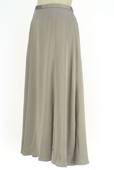 JUSGLITTY（ジャスグリッティー）の古着「サテンロングフレアスカート（ロングスカート・マキシスカート）」大画像３へ