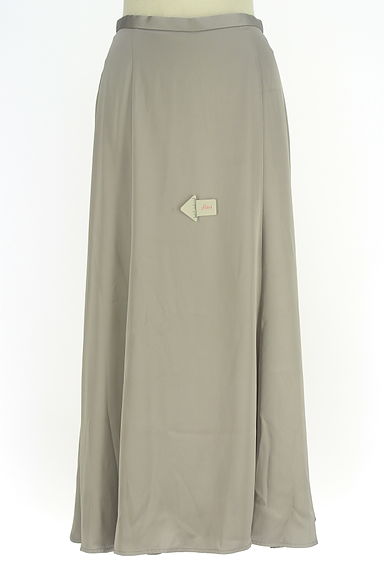 JUSGLITTY（ジャスグリッティー）の古着「サテンロングフレアスカート（ロングスカート・マキシスカート）」大画像４へ