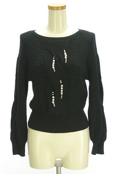 JILL by JILLSTUART（ジルバイジルスチュアート）の古着「パール付きケーブルニット（ニット）」大画像１へ