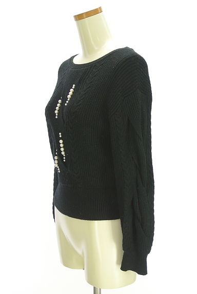 JILL by JILLSTUART（ジルバイジルスチュアート）の古着「パール付きケーブルニット（ニット）」大画像３へ