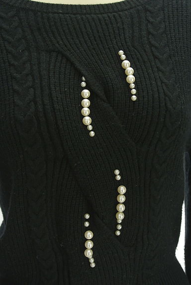 JILL by JILLSTUART（ジルバイジルスチュアート）の古着「パール付きケーブルニット（ニット）」大画像４へ