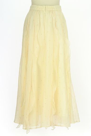 JUSGLITTY（ジャスグリッティー）の古着「ドット柄フリルロングスカート（ロングスカート・マキシスカート）」大画像２へ