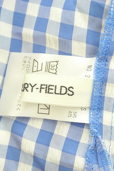 STRAWBERRY-FIELDS（ストロベリーフィールズ）の古着「オープンショルダーチェックブラウス（カットソー・プルオーバー）」大画像６へ