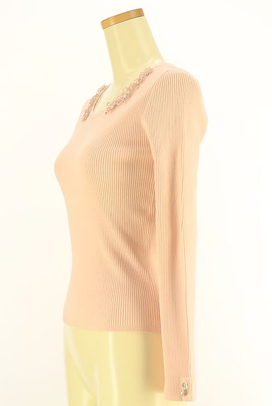 LAISSE PASSE（レッセパッセ）の古着「花モチーフ付きリブニット（ニット）」大画像３へ