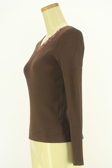 LAISSE PASSE（レッセパッセ）の古着「花刺しゅう入りリブニットトップス（ニット）」大画像３へ