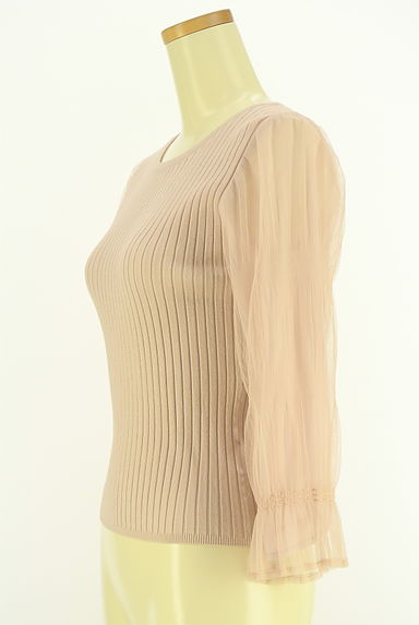 LAISSE PASSE（レッセパッセ）の古着「チュール7分袖リブニット（ニット）」大画像３へ