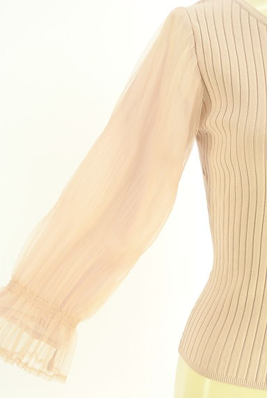 LAISSE PASSE（レッセパッセ）の古着「チュール7分袖リブニット（ニット）」大画像５へ