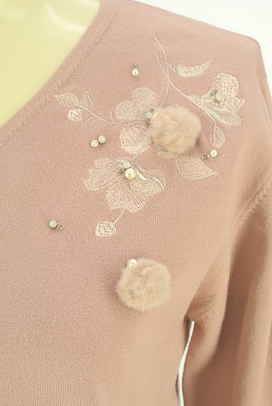 LAISSE PASSE（レッセパッセ）の古着「花刺繍入りVネックニット（ニット）」大画像４へ