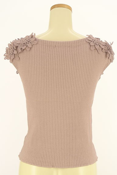 WILLSELECTION（ウィルセレクション）の古着「花モチーフ刺繍入りノースリリブニットトップス（ニット）」大画像２へ
