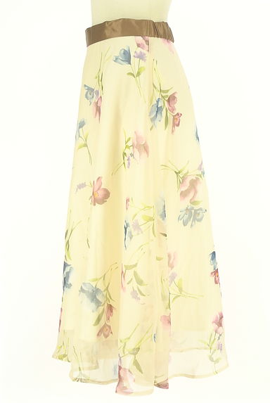 LAISSE PASSE（レッセパッセ）の古着「花柄ミモレフレアシフォンスカート（ロングスカート・マキシスカート）」大画像３へ