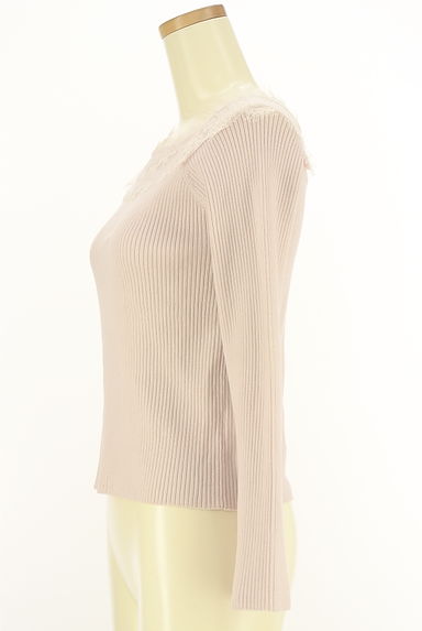 LAISSE PASSE（レッセパッセ）の古着「レースリブニットトップス（ニット）」大画像３へ