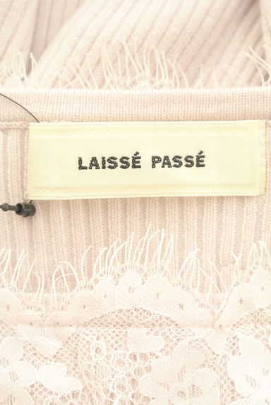 LAISSE PASSE（レッセパッセ）の古着「レースリブニットトップス（ニット）」大画像６へ