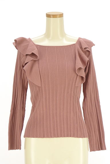 WILLSELECTION（ウィルセレクション）の古着「バックレースアップフリルリブニット（ニット）」大画像１へ