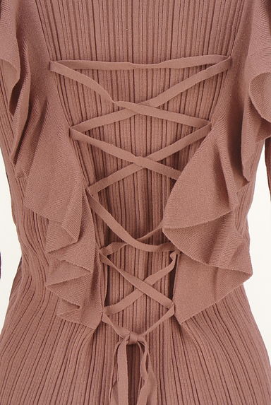 WILLSELECTION（ウィルセレクション）の古着「バックレースアップフリルリブニット（ニット）」大画像４へ