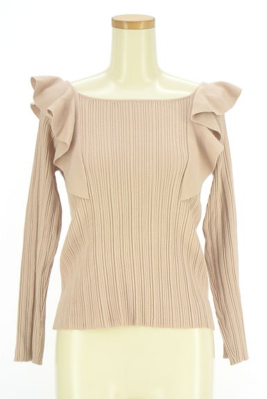 WILLSELECTION（ウィルセレクション）の古着「バックレースアップフリルリブニット（ニット）」大画像１へ