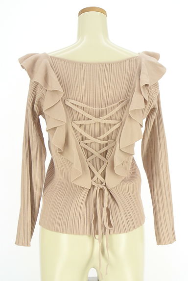 WILLSELECTION（ウィルセレクション）の古着「バックレースアップフリルリブニット（ニット）」大画像２へ