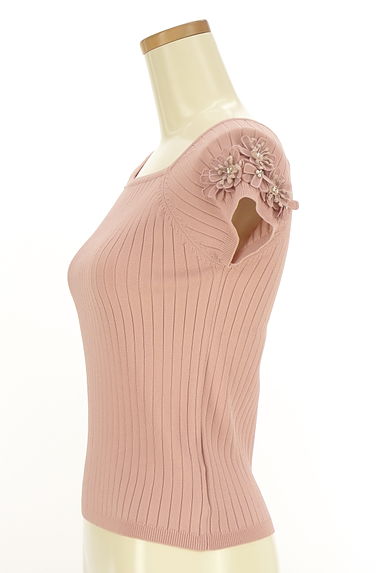 MISCH MASCH（ミッシュマッシュ）の古着「花モチーフ付きラグランリブニット（ニット）」大画像３へ