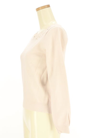 MISCH MASCH（ミッシュマッシュ）の古着「花刺繍レースネックニット（ニット）」大画像３へ