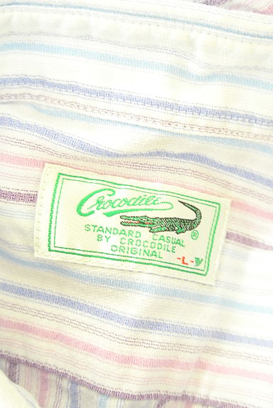 Crocodile（クロコダイル）の古着「ワンポイントストライプシャツ（カジュアルシャツ）」大画像６へ