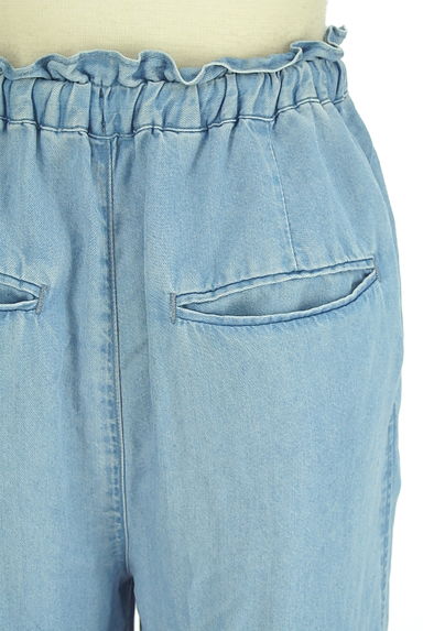 BARNYARDSTORM（バンヤードストーム）の古着「ウエストドロストシャンブレーデニムワイドパンツ（デニムパンツ）」大画像５へ