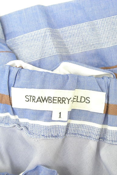STRAWBERRY-FIELDS（ストロベリーフィールズ）の古着「斜め切替ボーダー柄ロングスカート（ロングスカート・マキシスカート）」大画像６へ