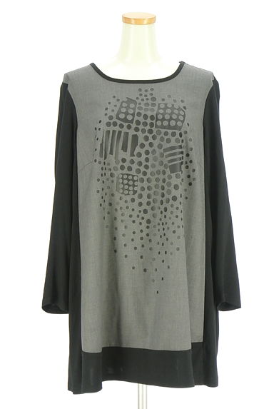 HIROKO BIS（ヒロコビス）の古着「プリント配色フレアチュニック（カットソー・プルオーバー）」大画像１へ